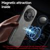 KEYSION Luxury Retro Leather Case for Huawei Mate 60 Pro + 50 Pro Soft Silicone+PC Shockproof Phone Back Cover for HONOR X9A 5G