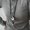 Fashionable PU Leather Necklace Versatile PU Leather Necklace With An Elegant Fortune Rings Designs for Women