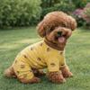 Cute Cartoon Printed Four-Legged Dog Pajamas Warm Belly-Hugging Dog Jumpsuit Comfortable Dog Home Clothing Home Sleepwear