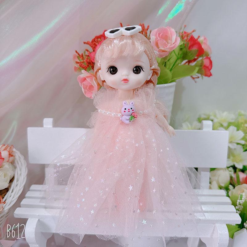 17Cm Barbie Doll Small Doll Girl Princess Doll Mini Play House Doll Small Toy