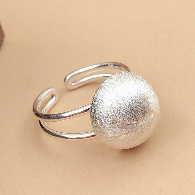 BF CLUB 925 Sterling Silver String Ring For Women Heart Jewelry Finger Open Handmade Shinning Rings Allergy For Birthday Gift