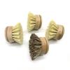 Natural Kitchen Accessories Short Round Long Wood Handle Bottle Dish Brush Vegan Sisal Coconut Fiber Bamboo Pot Brush