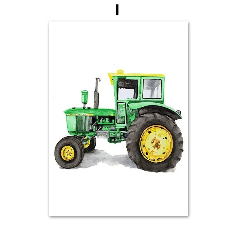 Tool Cart Tin Painting Wall Decor Kids Room Art