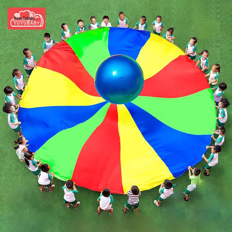 Kids Rainbow Parachute Sensory Play Set