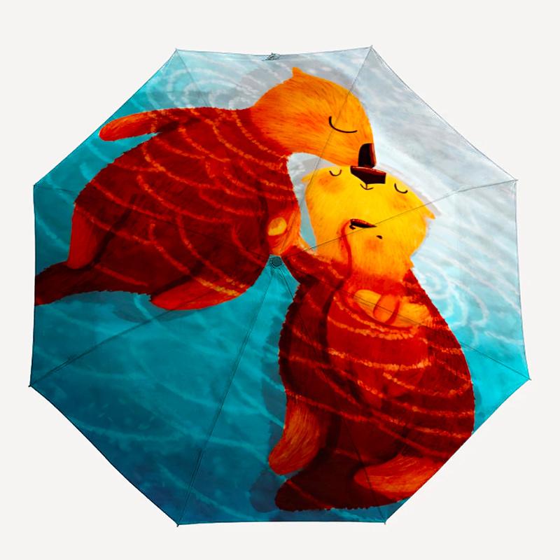 

1pc Beavers Automatic Open/close Umbrella, 8-Rib sturdy structure, Portable Travel Umbrella, Parties, Everyday Useb073