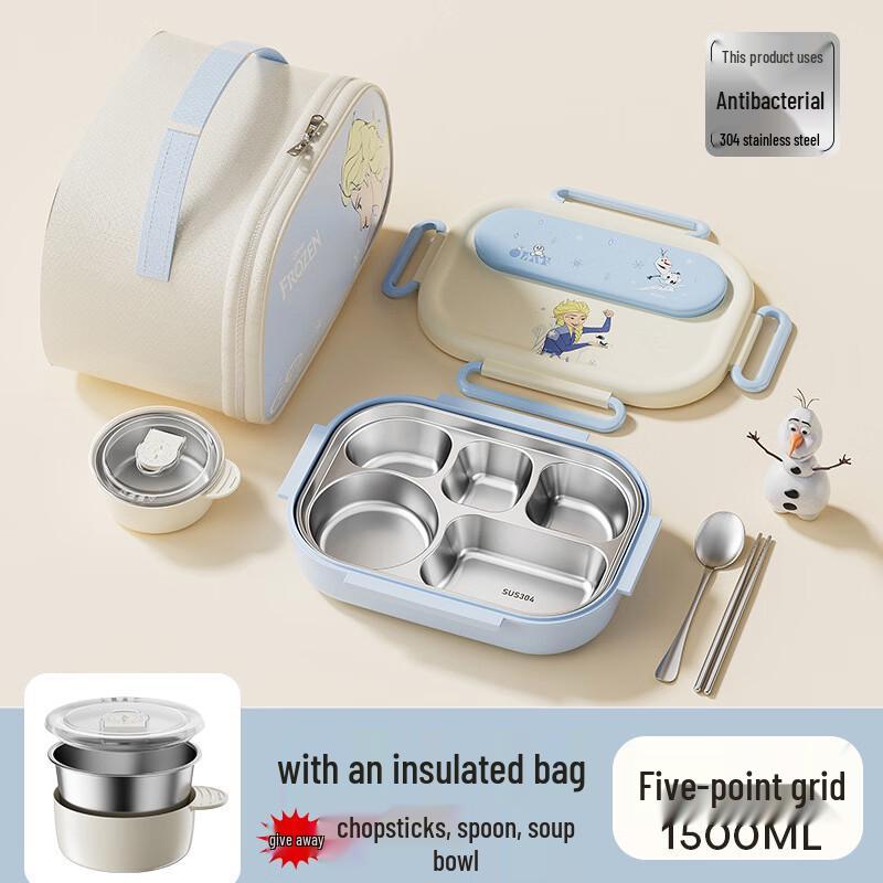 Frozen Theme 304 Stainless Steel Insulated Lunch Box Set