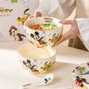 Light Luxury Michele Series Bowl Ceramic Tableware Cute Bowl Set Children'S Rice Bowl Cartoon Mug Household Plate