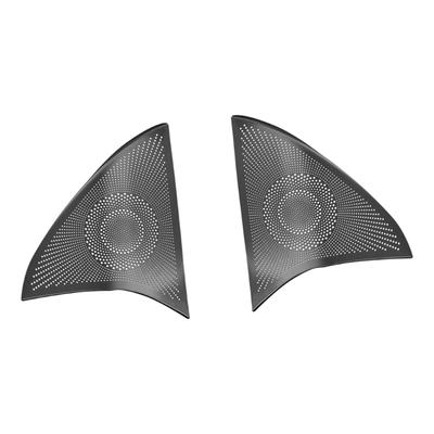 Vehicle Door Speaker Guard Covers Reinforced Metal Construction Permanent Adhesive Backing Interior Car Accessory 2pcs