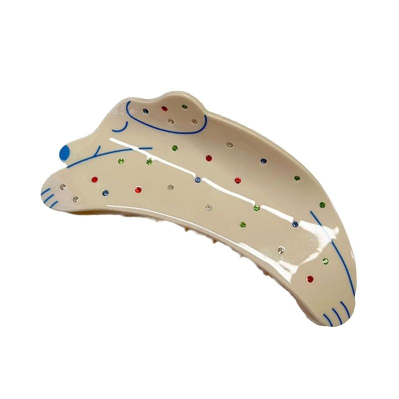 Trendy Acetate Hair Clip Strong Clasp For Long Hair Smooth Clip Lightweight Everyday Use