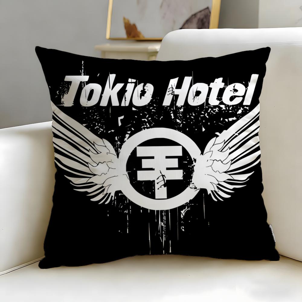 Classic Band Tokio Hotel Cushion Cover Soft EasyWash Pillow Case Versatile for Couch Bed Travel and Office