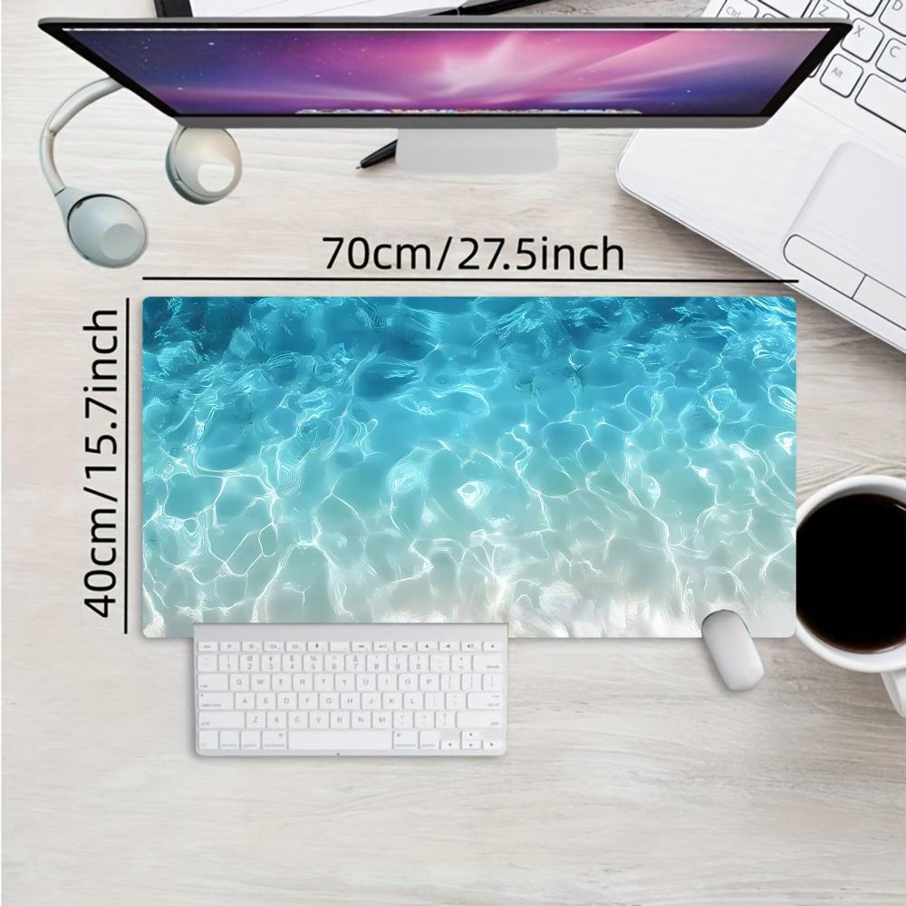 Large Gaming Mouse Pad,artistic Pattern of Sunlight Shining On Sea Water,rubber Non-slip Table Pad,perfect for Office and Gamers