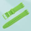 20mm Watch Belt Soft Silicone Smart Sweat-proof Breathable Wristwatch Strap Replacement for Swatch