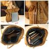 Women'S Retro Suede Underarm Large Bag Shoulder Bag Large Capacity Casual Lucky Bag Women