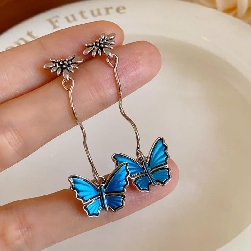 Elegant Floral Bow Earrings - High-End French Design for Women