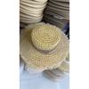 Summer new flat-top hollow straw hat three-fold with scenic beach shading burr brim imitation raffia hat