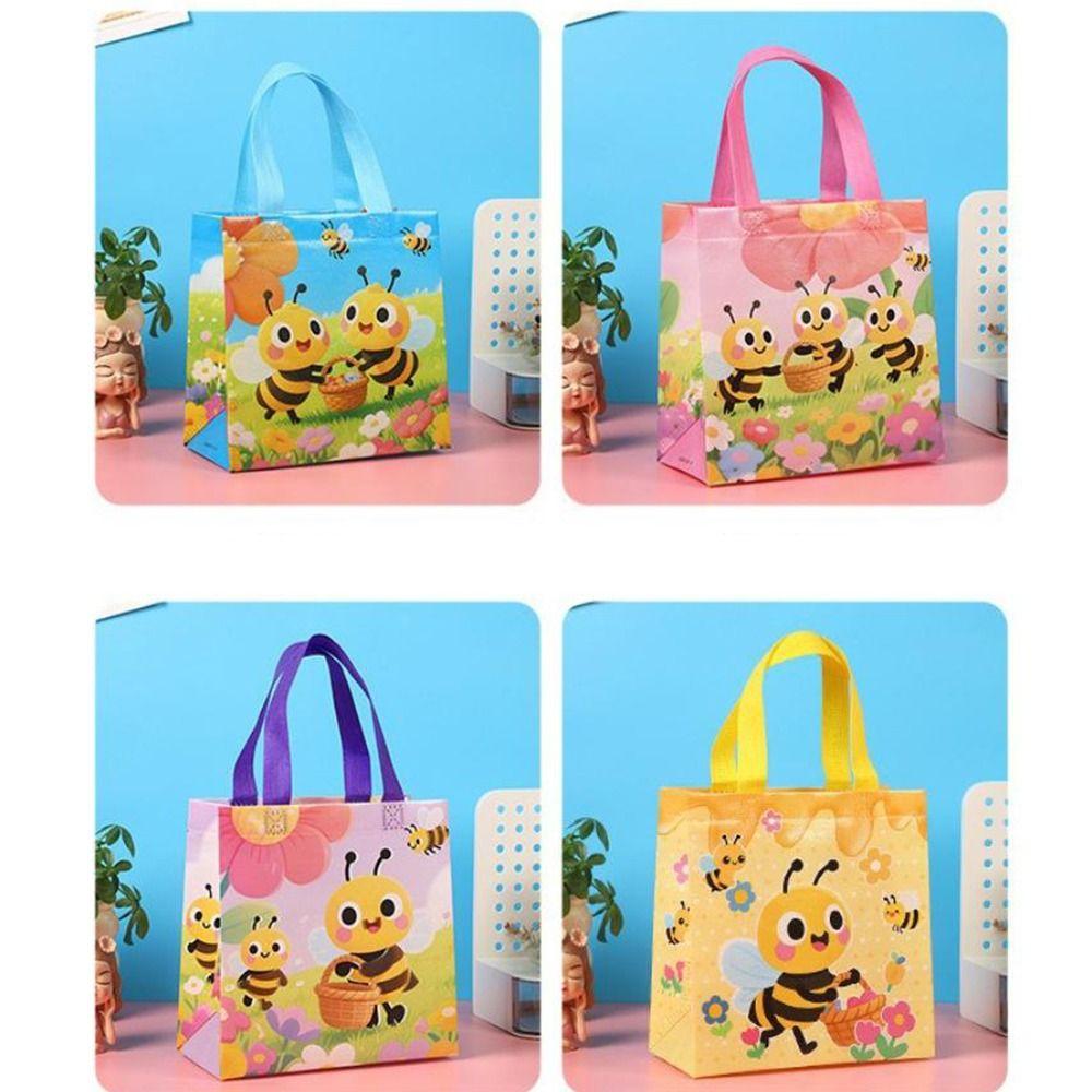 10Pcs Little Bee Non-Woven Handbags Waterproof Party Storage Pouch Kids Birthday Party