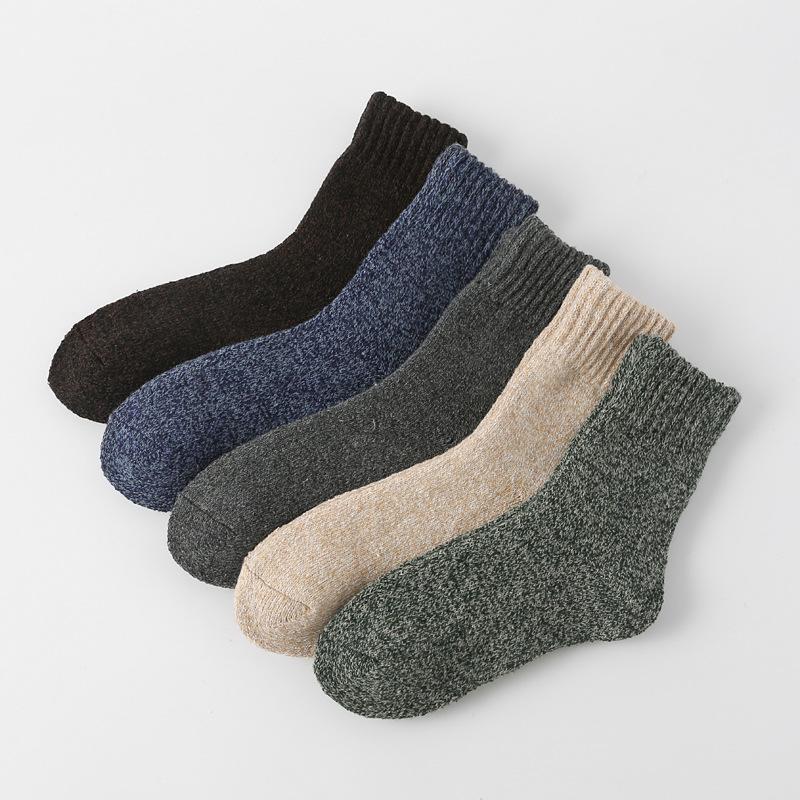 

5/10 пар Удобные Повседневные и Универсальные Осенне-Зимние Теплые Носки-Петли Простые Ретро Носки до Середины Икры Однотонные Носки для Женщин 5 Pairs