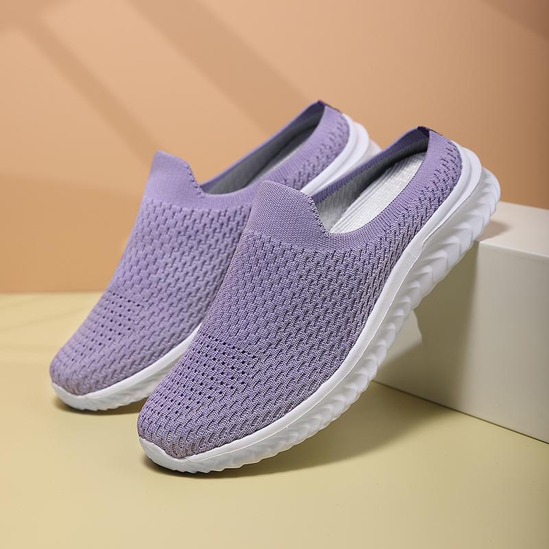 

Женские тапочки, повседневные сандалии, кроссовки без спинки, летние легкие ортопедические туфли с закрытым носком, большой размер EU: 43 фиолетовый