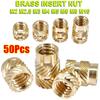 50Pcs Double Twill Embedment Nuts Knurled Thread 3D Printer Accossory New Brass Insert Nut