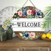 Wooden Hanging Decorative Sign, Welcome Signs, Indoor or Garden Decorations, 2D Flat Pendants, Housewarming Gifts for Friends