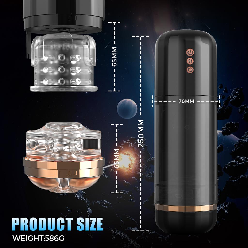 Automatic Male Masturbators Cup Thrusting&Rotating&Vibration Hands Free Pocket Pussy Stroker 3D Realistic Sleeve Adult Sex Toys