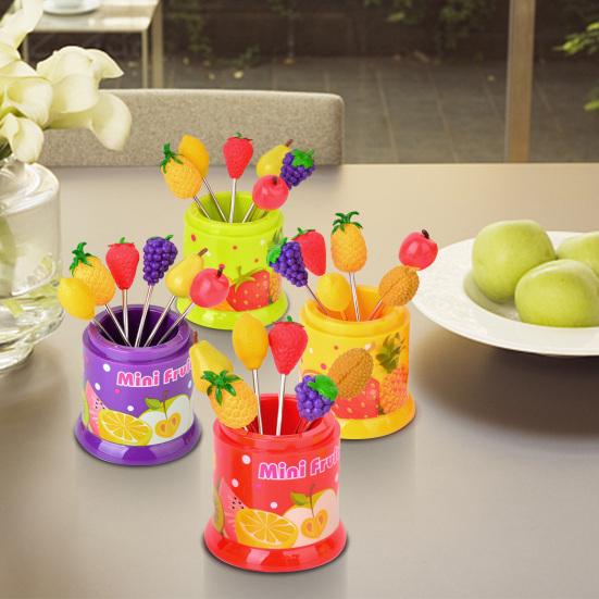 200 Stuks Herbruikbare Plastic Fruitvorken Fruitplukkers, Mini