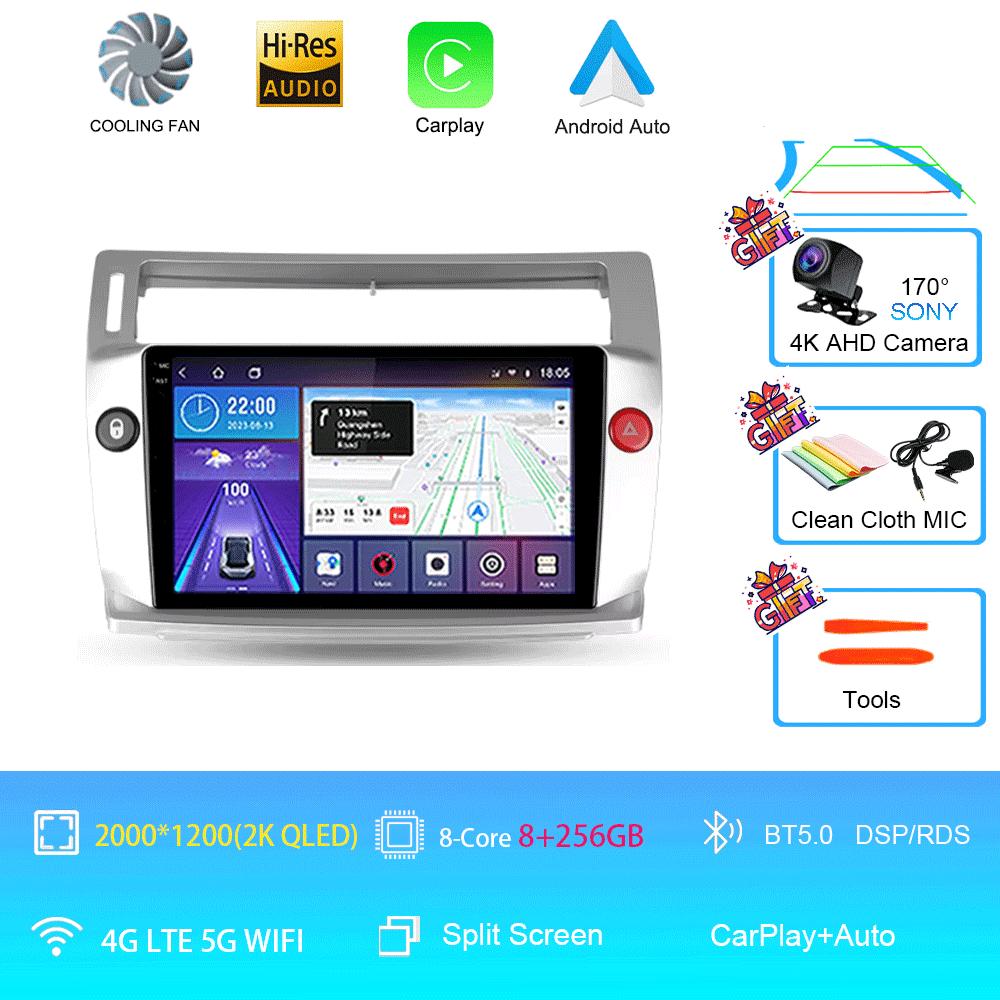 Android 14 Pentru Citroen C4 C-Triomphe Quatre 2004-2014 Radio Auto Multimedia Video Carplay 2Din DVD Unitate Principală Stereo Difuzor Audio