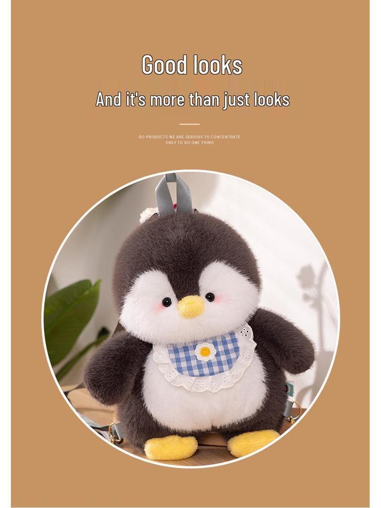 Girlish Heart Penguin Cub Plush Backpack & Crossbody Bag