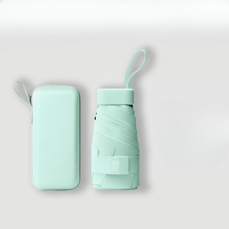 

Мини Складной Зонт с Чехлом | Компактный Дорожный Защита от Солнца | Стильные Подарки на День Рождения | Легкий Карманный Дизайн Aluminum&6K зелёный