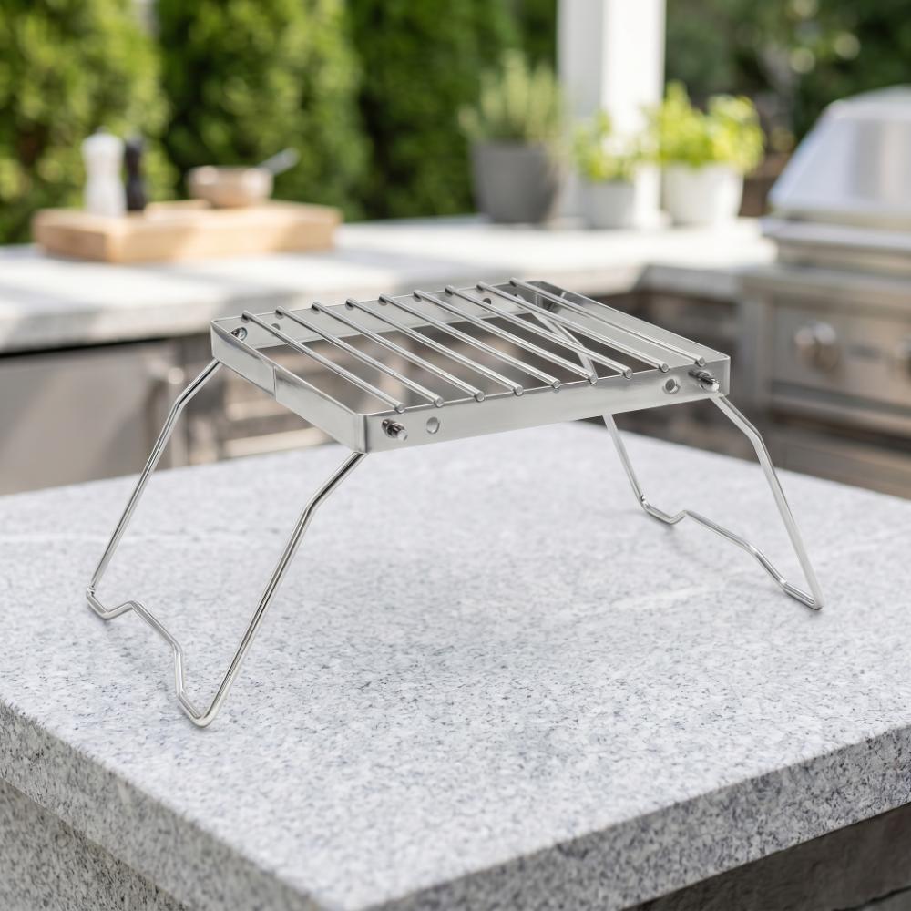 Sliver Backpacking Grill Portable Folding Grill Rack Campfire Grill Outdoor Cooking S