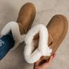 Bowtie Faux Suede Ankle Boots Women Warm Fur Thicken Plush Cotton Padded Snow Boots Thick Sole Chunky Platform Casual Shoes