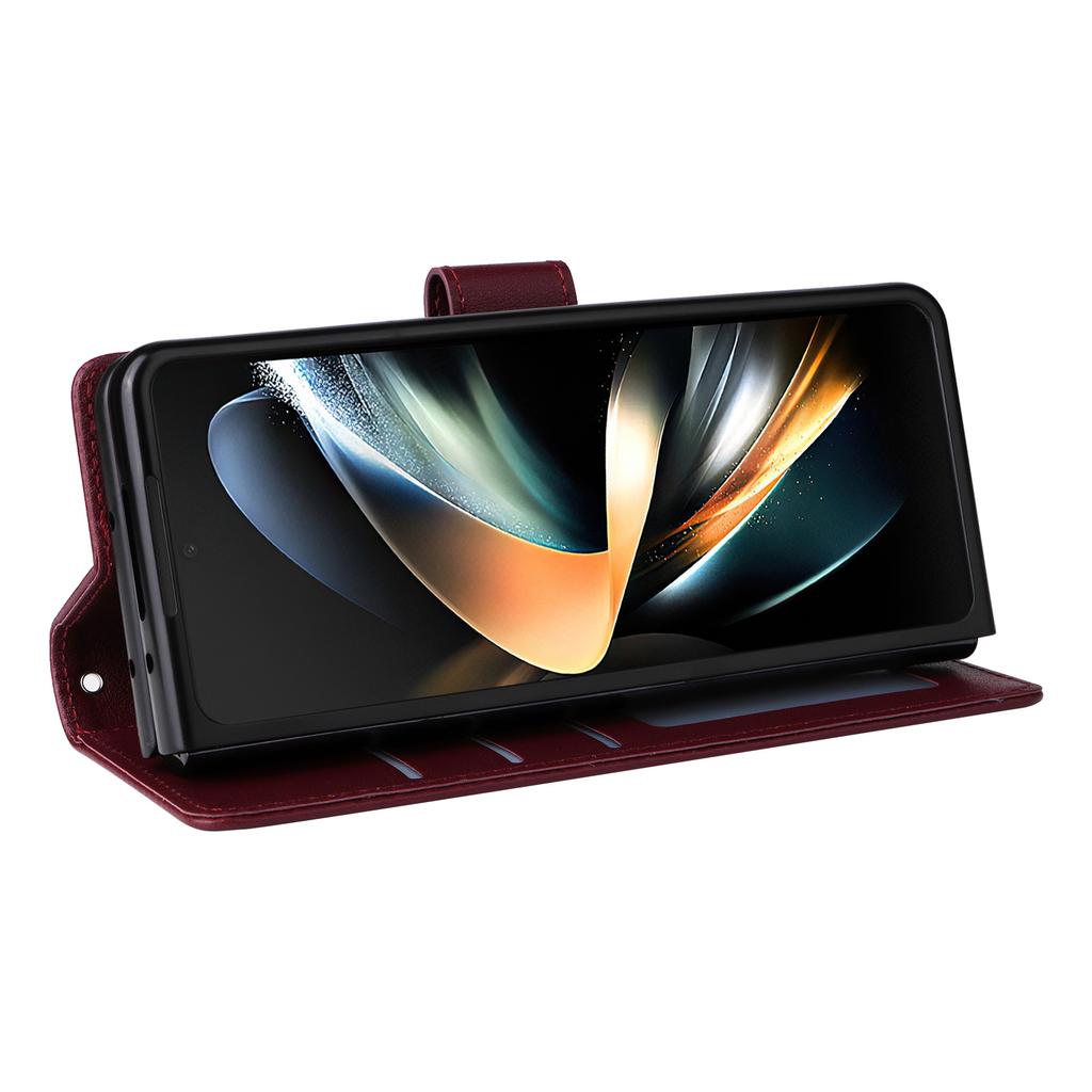 For Samsung Galaxy Z Fold4 5G Case PU Leather Phone Cover with 3 Card Slots