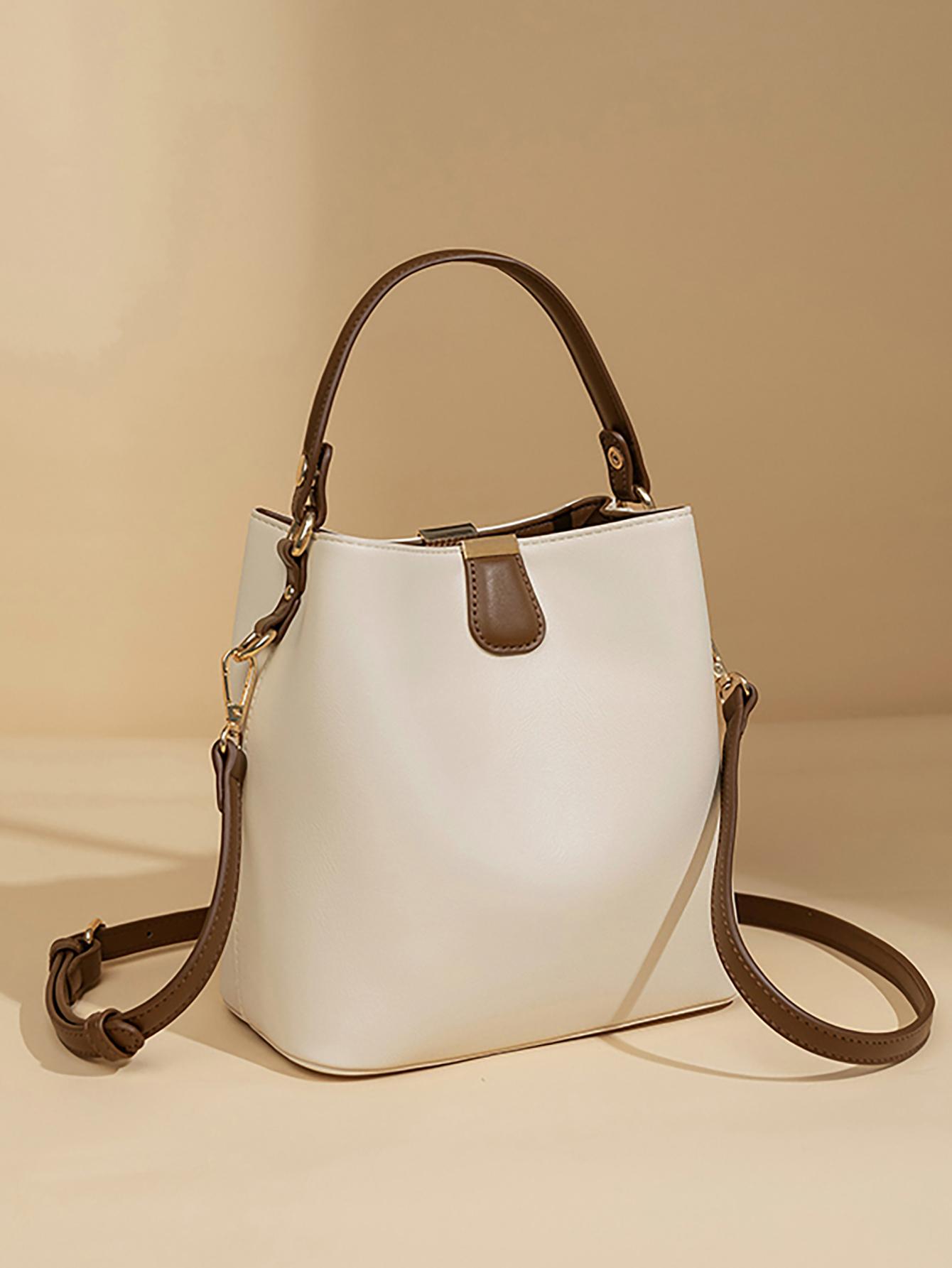 Маленькая сумка-ведро Женская сумка Новая Мода Мода Сумка через плечо Сумка для рук Женская сумка Сумка через плечо Подходит для вечеринки с друзьями белый