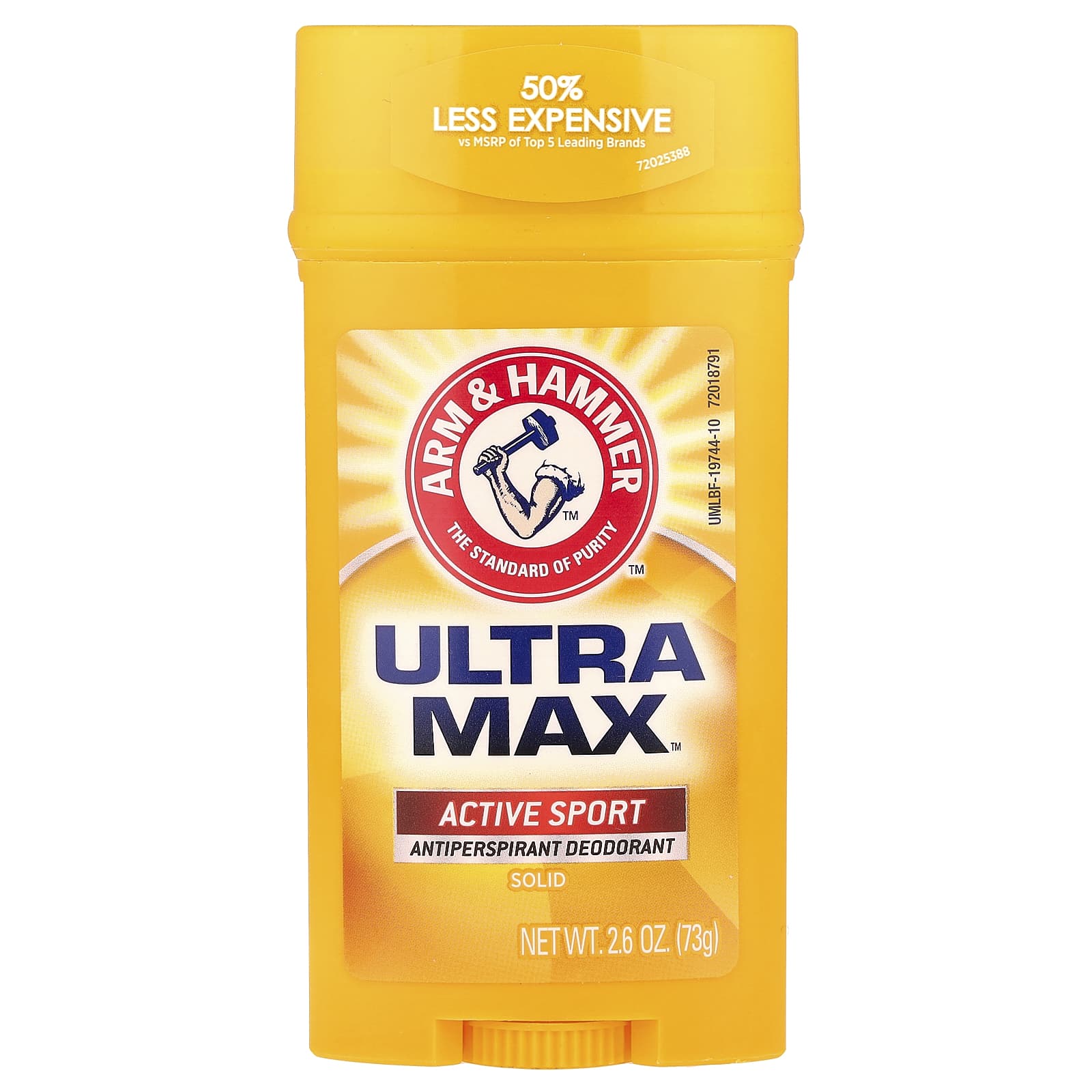 

Arm & Hammer, Ultramax, Solid Sweat Control Deodorant, Men s, Active Sports, 73G(2.6Oz)