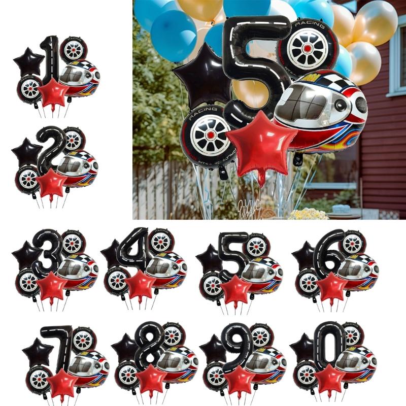 High Quality 40 Inch Aluminum Foil Racing Balloon Set with Sturdy Portable Construction Ideal for Indoor Outdoors Party Use