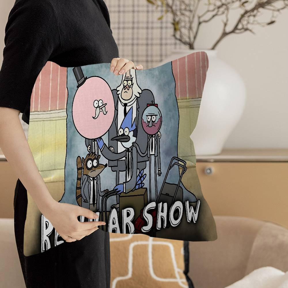 Cartoon R-Regular Show Pillow Cover for Bedroom Room and Living Room Sofa Decorative Cushion Cover