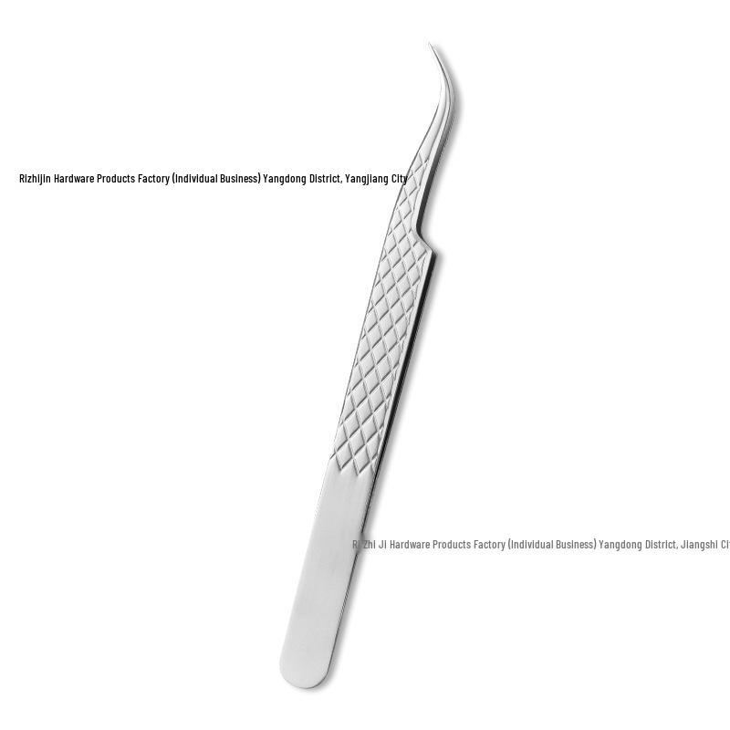 Textured Eyelash Tweezers & High-Quality Curler for Lash Artists - Ideal for Blooming and Grafting False Lashes.