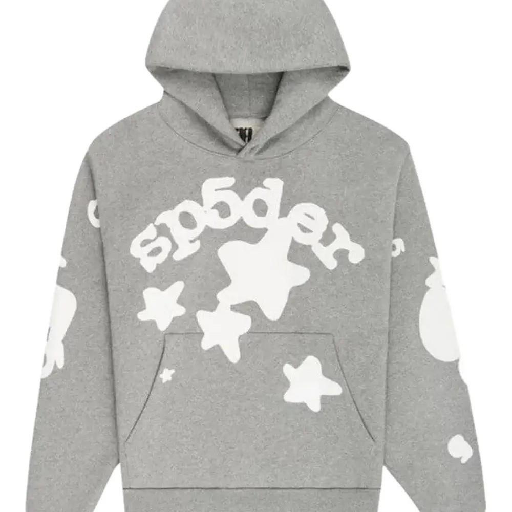 Cross-border American Trend SP5DER Spider Web Heavyweight Terry Cotton Hooded Sweatshirt for Men and Women