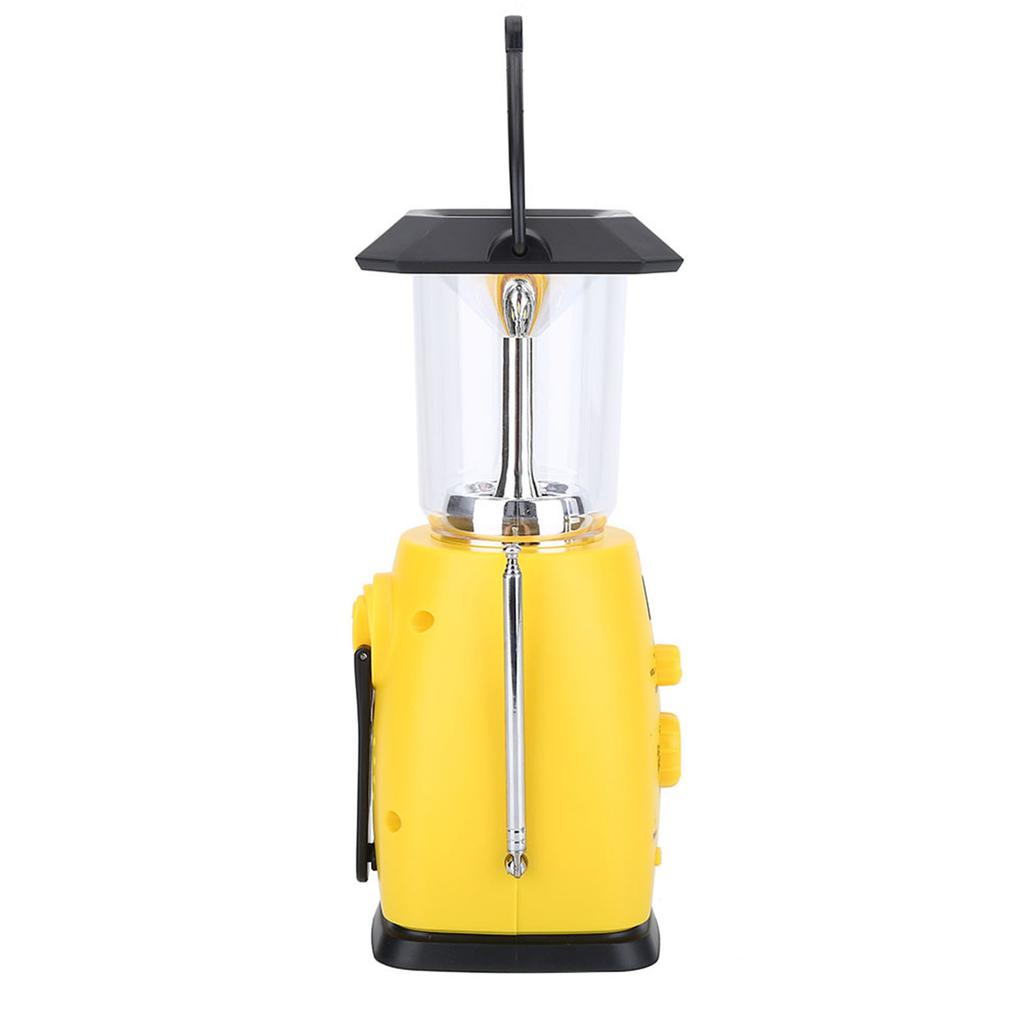 Hand Crank Solar Power LED Camping Emergency Flashlight Torch Lamp Phone Charger