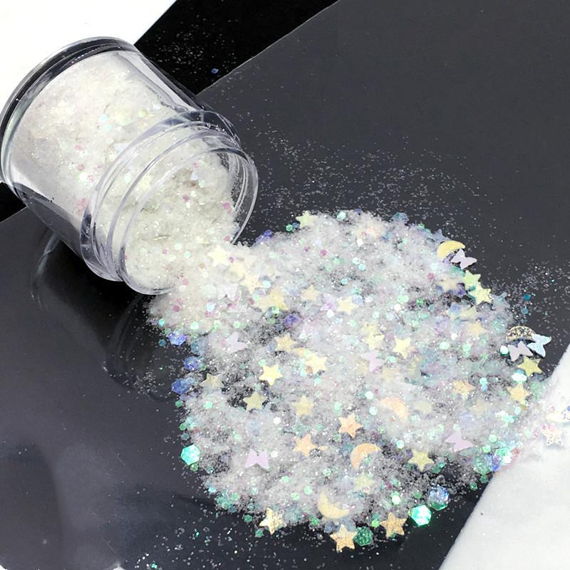 10ml/Box Glitter Epoxy Resin Fillings Mix Colorful Glitter Sequins Materials for DIY Epoxy Resin Mold Crafts Nail Art Fillers