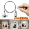1Pcs Adjustable Spring Hook Wire Rope Suspension Kit  for Lighting Fixtures and Picture Decoration