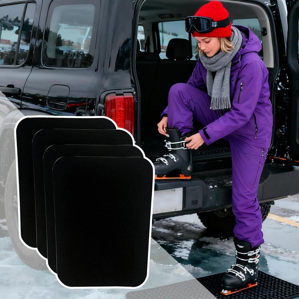 4 Stück Ski-Schienbeinschoner zuschneidbar Snowboard-Beinpolster für Männer Frauen, Schutz für alle Niveaus für Snowboarding, Parkfahren & Winter