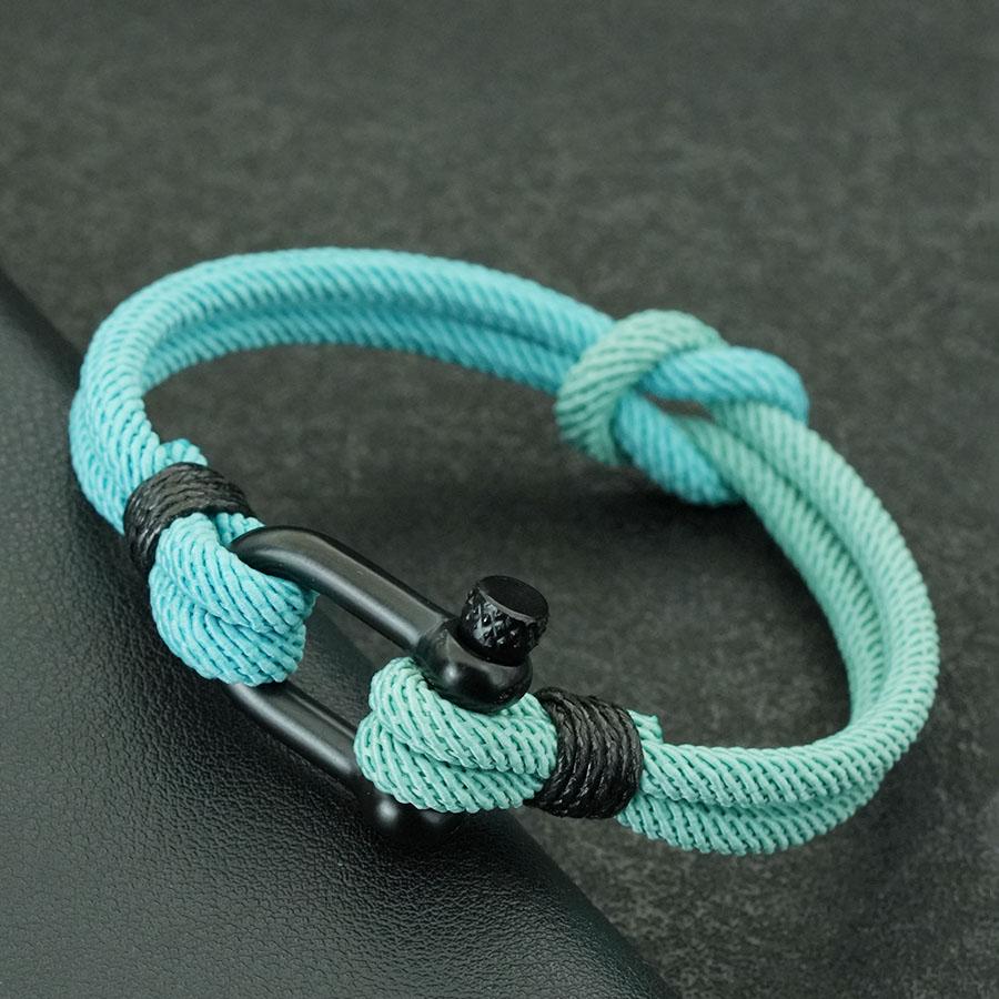 

Classic Color Blocking Design Bracelet For Men Grade A 4mm Rope Wrap Braslet Leisure Versatile Jewelry Accessories Pulsera Homme