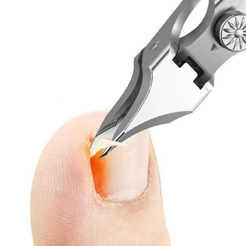 Professional Slanted Nail Clippers Super Sharp Stainless Steel Wide Opening Anti-Splash Toenail Clipper for Nails Manicure Tool