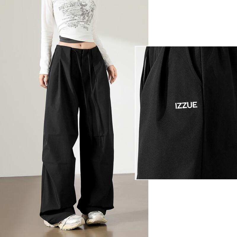 Izzue Women's High-Waist Loose Wide-Leg Workwear Pants