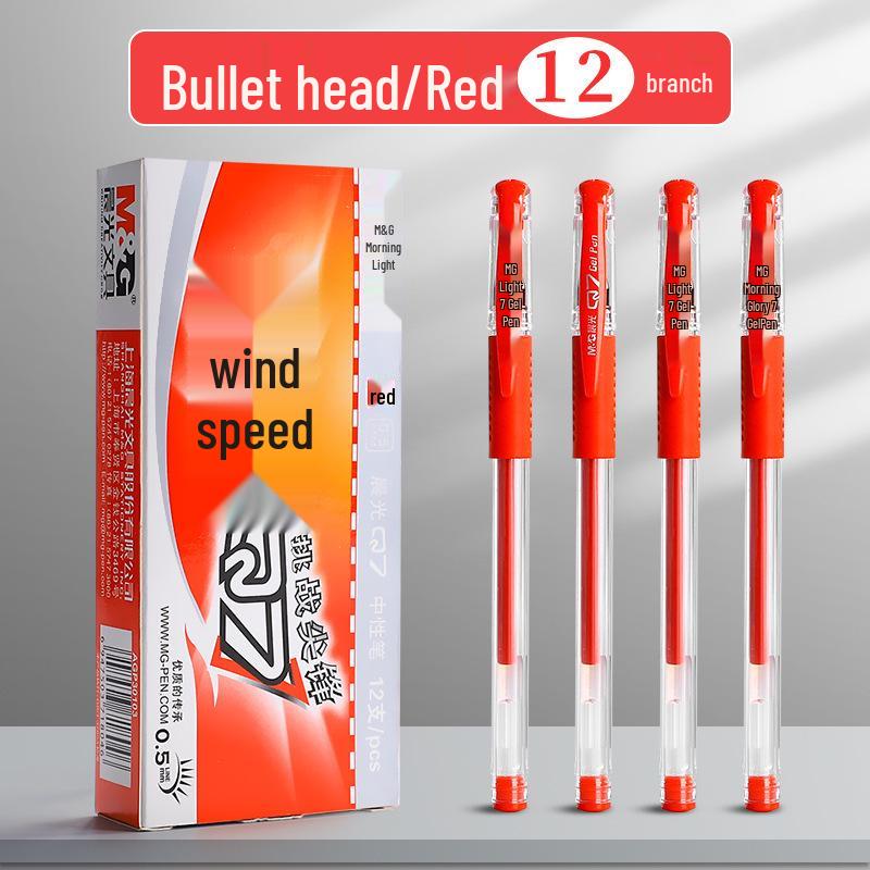 MG2001 Quick-Dry Black Rollerball Pen for Students, Large Capacity, Water-Based, Ideal for Exams