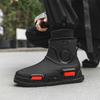 High Quality  Black Red Low-Top Rain Boots for Men Women Fashionable Outdoor Waterproof Boot with Round Toe-for Autumn