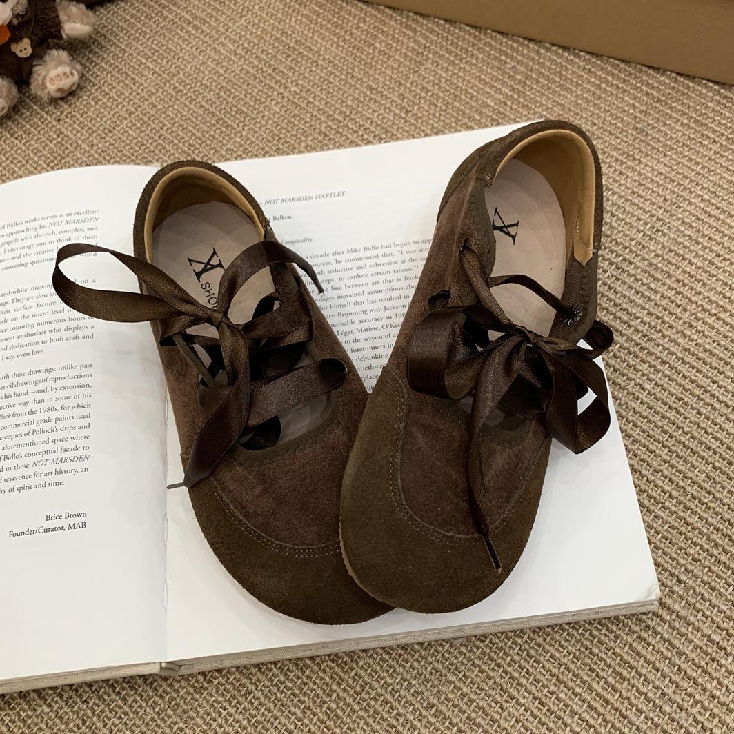 

Французский ретро стиль бант атласные шнурки балетки туфли Мэри Джейн мягкая плоская удобная мягкая кожа одинарные туфли женские 40