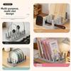 Durable Kitchen Storage Rack 6 Grids Pots Lids Organizer Rack Kitchen Pot Lid Holder