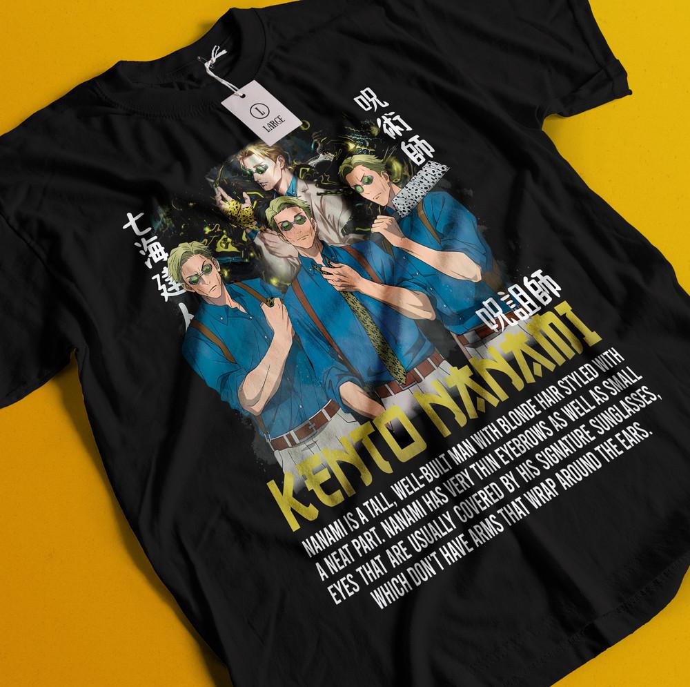 

Nanami T-Shirt Sukuna Shirt Jujutsu Kaisen Tshirt Toji Tee Yuta Maki Gojo Satoru L